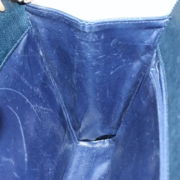 Salvatore Ferragamo Gancini Chain Shoulder Bag Leather Black Auth 105616 - Picture 11 of 16